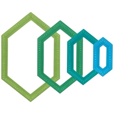 Sizzix Framelits - Stacey Park / Reversed Belinda Stitched Hexagons